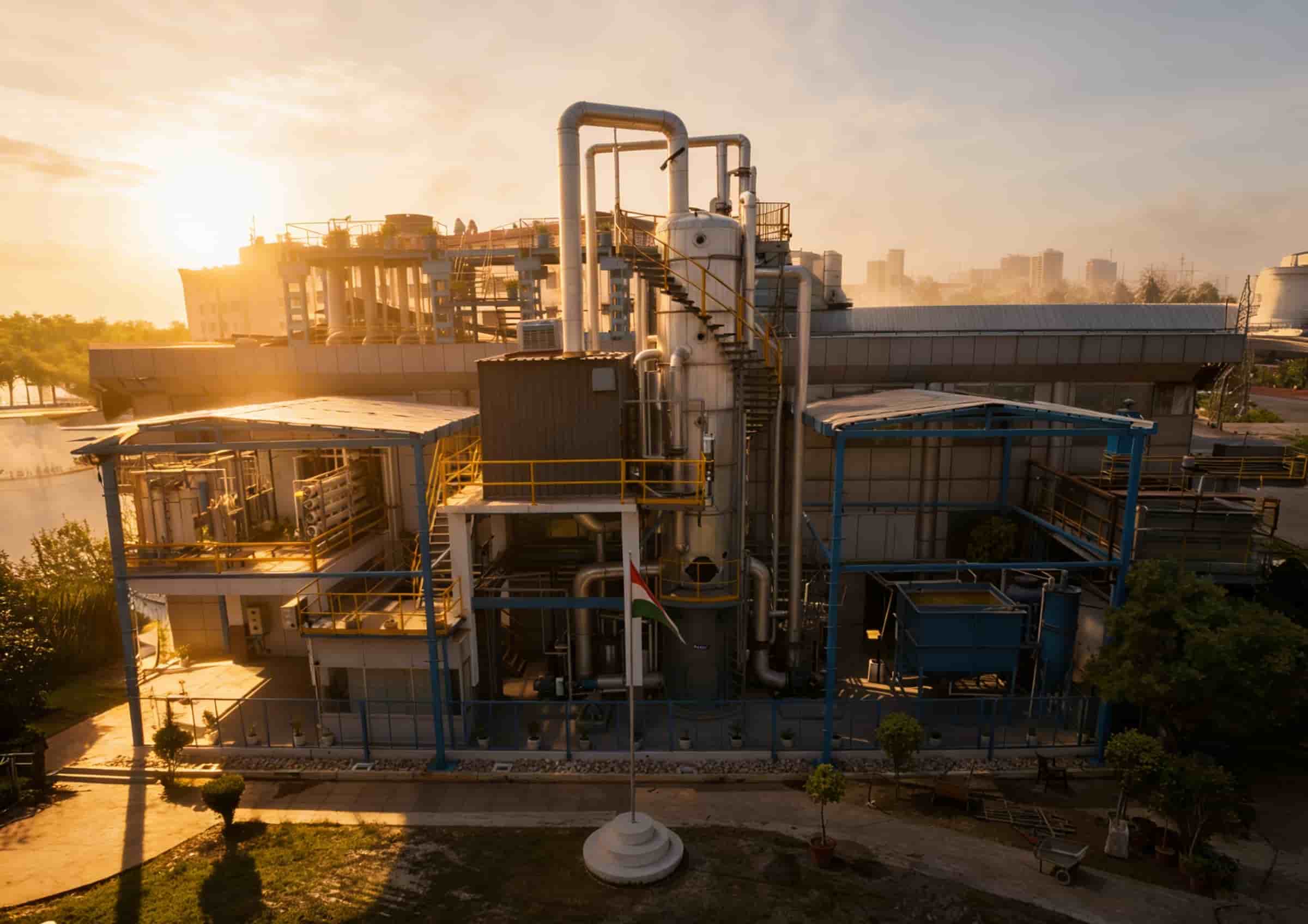 Caustic recovery plant